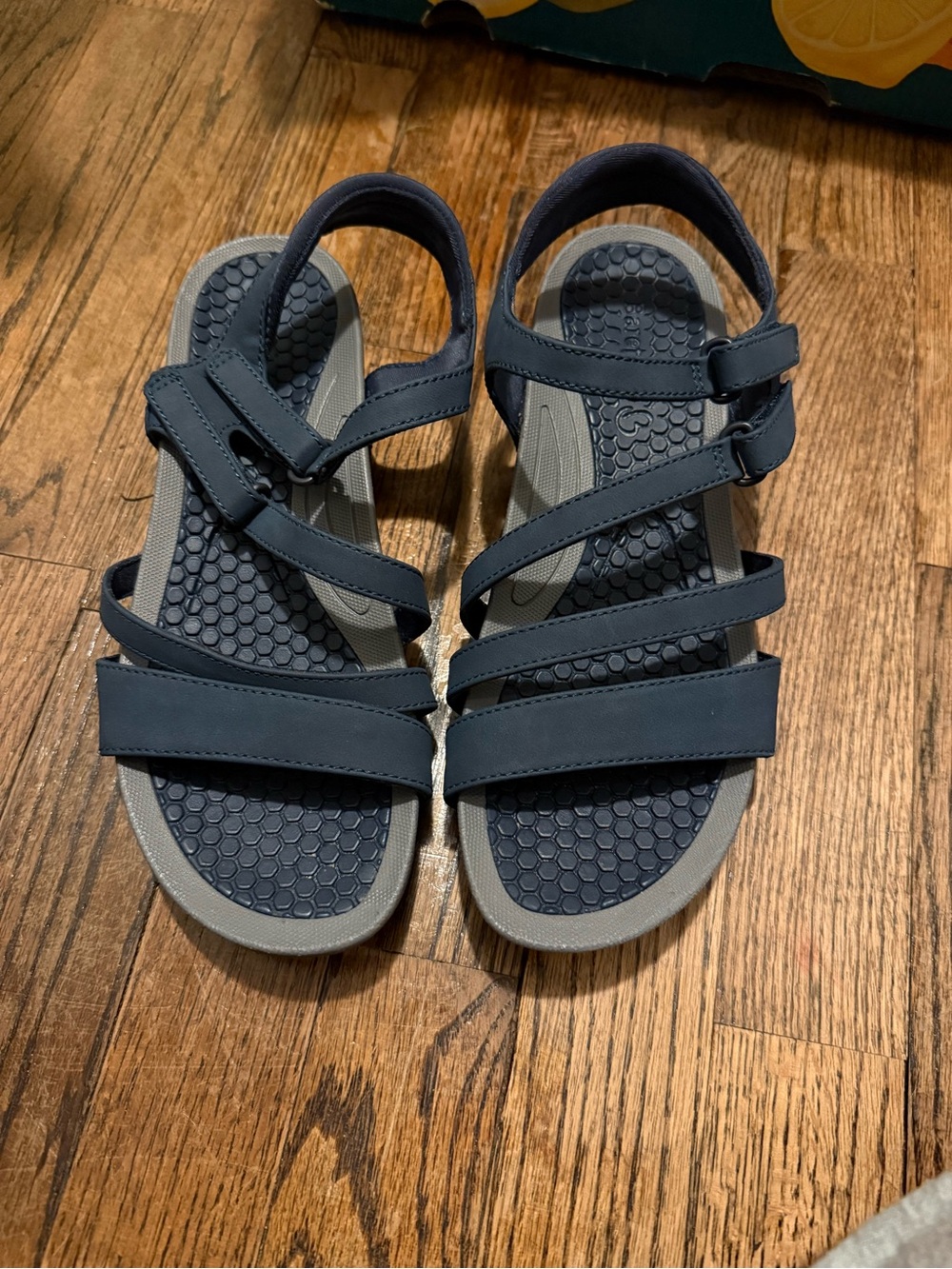 Woman’s Navy Multi-Strap Comfort Sandals